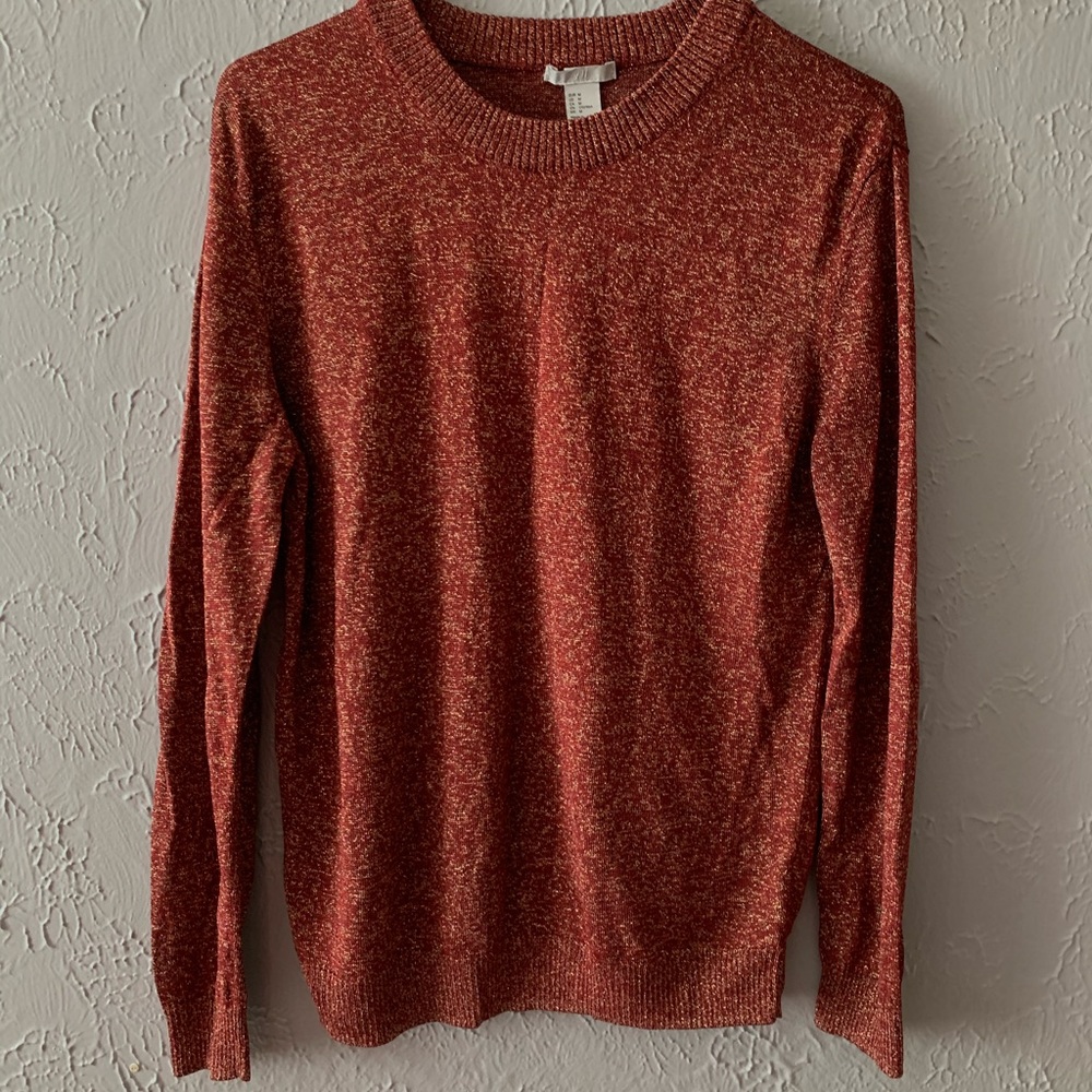 Dark Maroon with gold speckles sweater